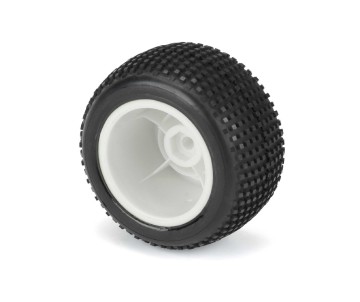 Pro-Line Hole Shot Off-Road Mini-T 2.0 Tires Mounted on White Wheels (2) for Mini-T 2.0 Front or Rear