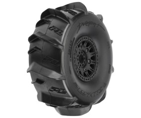 Pro-Line Dumont Sand/Snow Tires Mounted on Raid Black 6x30 Removable 17mm Hex Wheels (2) for Mojave 6S and UDR Front or Rear