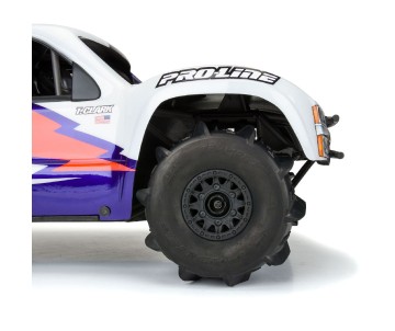 Pro-Line Dumont Sand/Snow Tires Mounted on Raid Black 6x30 Removable 17mm Hex Wheels (2) for Mojave 6S and UDR Front or Rear
