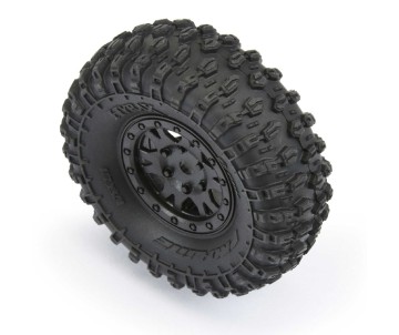 Pro-Line 1/24 Hyrax F/R 1.0 TRS Mounted 7mm Black Impulse (4)