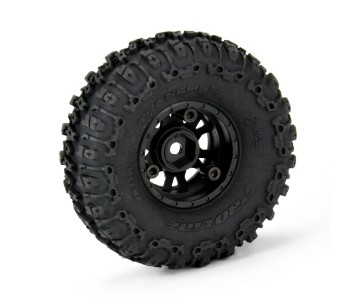 Pro-Line 1/24 Trencher F/R 1.0 TRS Mounted 7mm Black Impulse (4)