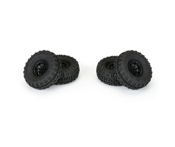 Pro-Line 1/24 Trencher F/R 1.0 TRS Mounted 7mm Black Impulse (4)