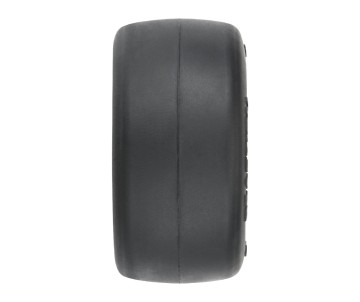 Pro-Line Racing 1/16 Reaction Rear Tires MTD 8mm Black/Silver (2): Losi Mini Drag