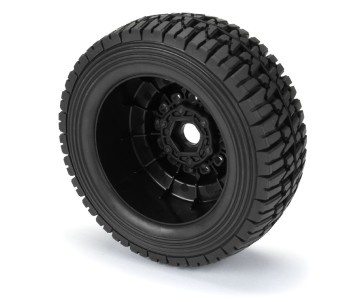 Pro-Line Mirage TT BELTED Tires Mounted on Raid Black 6x30 Removable 17mm Hex Wheels (2) for Mojave 6S and UDR Front or Rear