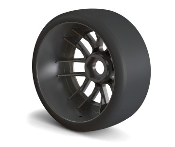Pro-Line 1/7 Goodyear NASCAR Cup F/R Belted MTD 17mm Gunmetal: Infraction 6S