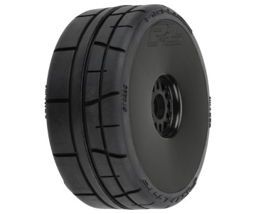 Pro-Line Menace HP BELTED Speed Run 1:8 Tires Mounted on Mach 10 Black 17mm Wheels (2) for Front or Rear