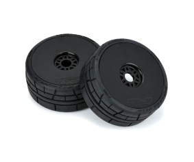 Pro-Line Menace HP BELTED Speed Run 1:8 Tires Mounted on Mach 10 Black 17mm Wheels (2) for Front or Rear