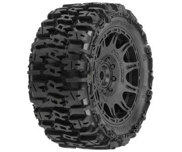 Pro-Line Trencher 5.7in Tires Mounted on Raid Black 8x48 Removable 24mm Hex Wheel 2 for X-MAXX, KRATON 8S & Other Large Vehicles Front or Rear
