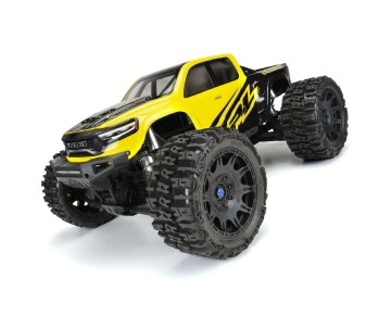 Pro-Line Trencher 5.7in Tires Mounted on Raid Black 8x48 Removable 24mm Hex Wheel 2 for X-MAXX, KRATON 8S & Other Large Vehicles Front or Rear