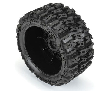 Pro-Line Trencher 5.7in Tires Mounted on Raid Black 8x48 Removable 24mm Hex Wheel 2 for X-MAXX, KRATON 8S & Other Large Vehicles Front or Rear