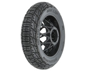 Pro-Line Hot Lap S3 Motorcycle Rear Tire Mounted on Black Supermoto Wheel for Promoto-MX Rear