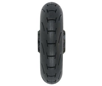 Pro-Line Supermoto V2 S3 Rear Tire Mounted on Black Supermoto Wheel for Promoto-MX/SM
