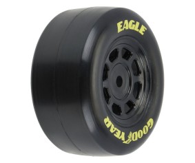 Pro-Line Racing Goodyear Eagle Tire F/R MTD Steel Racing Wheels Black for Losi NASCAR