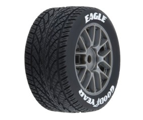 Pro-Line Racing Goodyear Eagle Rain Tire F/R MTD Gray for Losi NASCAR Racecar (4)