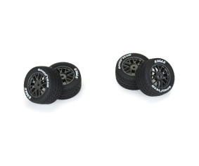 Pro-Line Racing Goodyear Eagle Rain Tire F/R MTD Gray for Losi NASCAR Racecar (4)