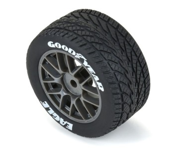 Pro-Line Racing Goodyear Eagle Rain Tire F/R MTD Gray for Losi NASCAR Racecar (4)