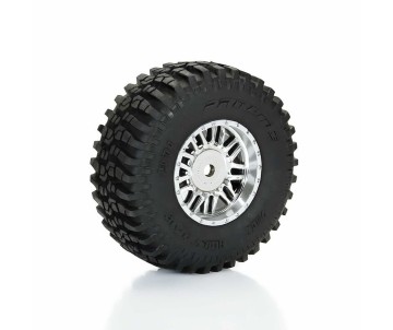 Pro-Line Flat Iron Front/Rear Tires Mounted 12mm Hex Chrome Diablo (4): TYPHON GROM