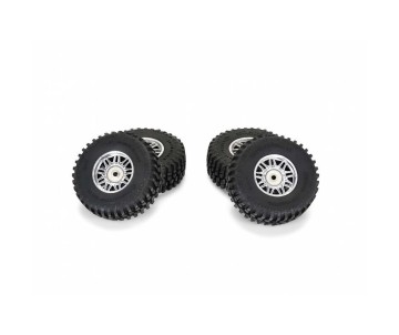 Pro-Line Flat Iron Front/Rear Tires Mounted 12mm Hex Chrome Diablo (4): TYPHON GROM