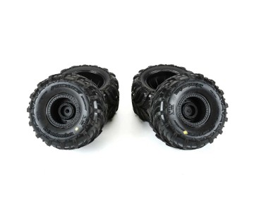 Pro-Line Dreadnaught Mounted Black Wheel F/R (4) for Arrma GORGON/QUAKE GROM