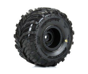 Pro-Line Dreadnaught Mounted Black Wheel F/R (4) for Arrma GORGON/QUAKE GROM