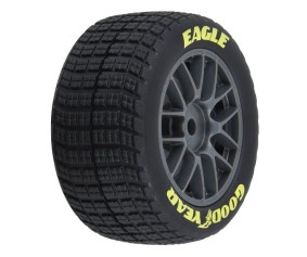 Pro-Line Racing Goodyear Eagle Dirt Tire F/R MTD Grey for Losi NASCAR Racecar (4)