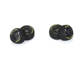 Pro-Line Racing Goodyear Eagle Dirt Tire F/R MTD Grey for Losi NASCAR Racecar (4)