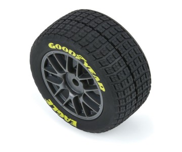 Pro-Line Racing Goodyear Eagle Dirt Tire F/R MTD Grey for Losi NASCAR Racecar (4)