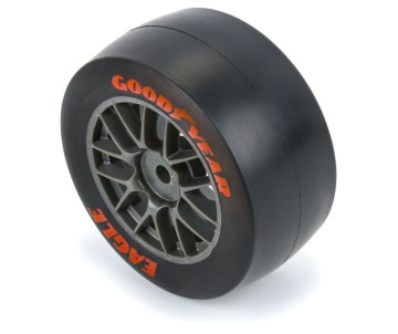 Pro-Line Racing Goodyear Eagle Option Tire F/R MTD Grey for Losi NASCAR Racecar (4)