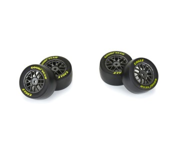 Pro-Line Racing Goodyear Eagle Soft Tire F/R MTD Grey for Losi NASCAR Racecar (4)