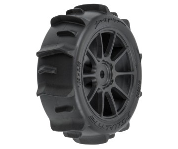 Pro-Line Dumont F/R Tires Mounted 12mm Hex Black Mach 10 (4) for Arrma Typhon Grom