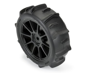 Pro-Line Dumont F/R Tires Mounted 12mm Hex Black Mach 10 (4) for Arrma Typhon Grom