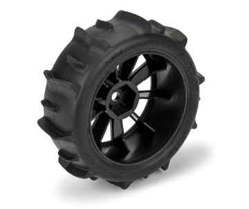 Pro-Line Dumont F/R Tires Mounted 12mm Hex Black Mach 10 (4) for Arrma Typhon Grom