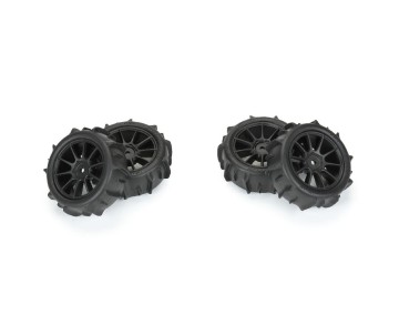 Pro-Line Dumont F/R Tires Mounted 12mm Hex Black Mach 10 (4) for Arrma Typhon Grom