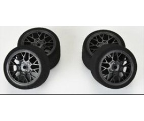 Pro-Line Fifty6 Foam Tire Mounted on Circuit Black Wheel 8mm Hex (4)