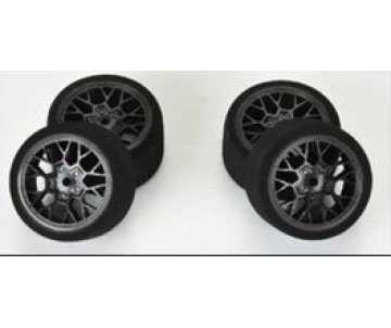 Pro-Line Fifty6 Foam Tire Mounted on Circuit Black Wheel 8mm Hex (4)