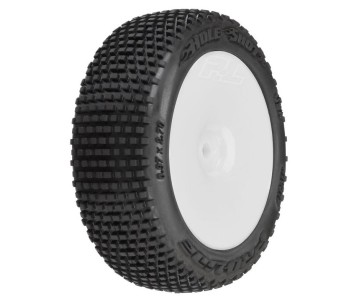 Pro-Line Hole Shot 3.0 Buggy Tires MTD Velocity White Wheels for Arrma Typhon Grom
