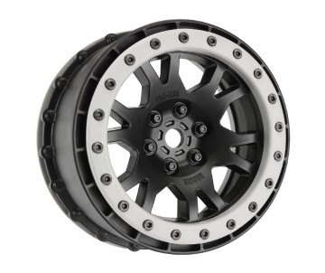 Pro-Line Impulse Pro-Loc Black Wheels with Stone Gray Rings for X-MAXX Front or Rear
