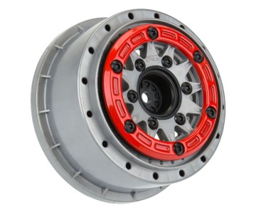 Pro-Line 1/10 Raid Bead-Loc F/R 2.2/3.0 SC (2) Red/Grey