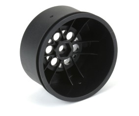 Pro-Line Showtime+ Black/Silver Wheels (2) for Losi Mini No-Prep Drag Car Rear