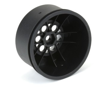 Pro-Line Showtime+ Black/Silver Wheels (2) for Losi Mini No-Prep Drag Car Rear