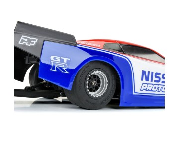 Pro-Line Showtime+ Black/Silver Wheels (2) for Losi Mini No-Prep Drag Car Rear