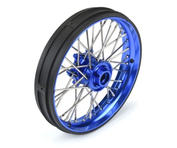 Pro-Line 1/4 Pro-Spec Aluminum V2 Bead Front Wheel, Assembled, Blue: Promoto-MX