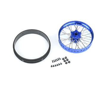 Pro-Line 1/4 Pro-Spec Aluminum V2 Bead Front Wheel, Assembled, Blue: Promoto-MX