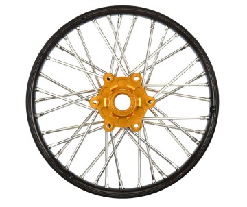 Pro-Line 1/4 Pro-Spec Aluminum V2 Bead Front Wheel, Assembled, Black/Gold: Promoto-MX