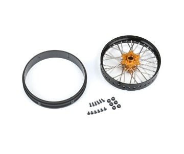 Pro-Line 1/4 Pro-Spec Aluminum V2 Bead Front Wheel, Assembled, Black/Gold: Promoto-MX