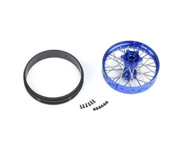 Pro-Line 1/4 Pro-Spec Aluminum V2 Bead Rear Wheel, Assembled, Blue: Promoto-MX