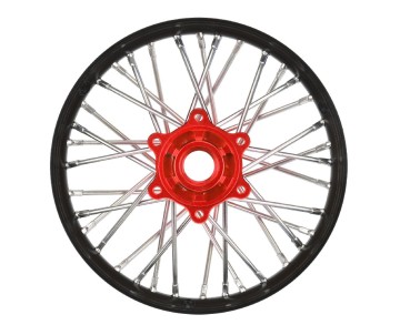 Pro-Line 1/4 Pro-Spec Aluminum V2 Bead Rear Wheel, Assembled, Black/Red: Promoto-MX