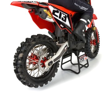 Pro-Line 1/4 Pro-Spec Aluminum V2 Bead Rear Wheel, Assembled, Black/Red: Promoto-MX