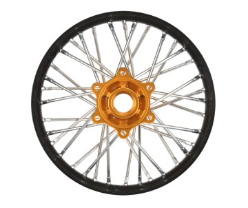 Pro-Line 1/4 Pro-Spec Aluminum V2 Bead Rear Wheel, Assembled, Black/Gold: Promoto-MX