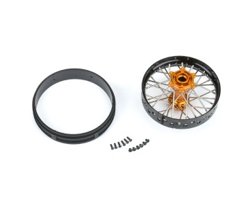 Pro-Line 1/4 Pro-Spec Aluminum V2 Bead Rear Wheel, Assembled, Black/Gold: Promoto-MX